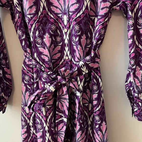 Talbots women’s Modern poplin shirtdress floral Size 12 - Picture 6 of 11